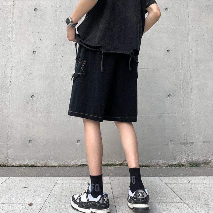 Y2K Retro Drawstring Shorts with Star Embroidery - Perfect for Summer Outfits Y2K Retro Drawstring Shorts with Star Embroidery - Perfect for Summer Outfits