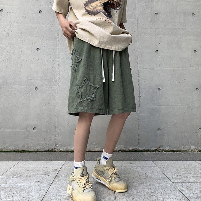 Y2K Retro Drawstring Shorts with Star Embroidery - Perfect for Summer Outfits Y2K Retro Drawstring Shorts with Star Embroidery - Perfect for Summer Outfits