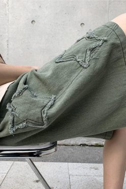 Y2K Retro Drawstring Shorts with Star Embroidery - Perfect for Summer Outfits