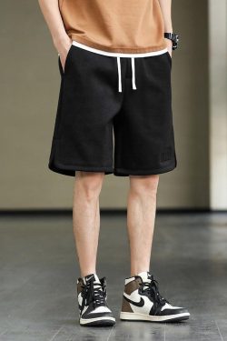 Y2K Retro Drawstring Waist Oversize Sweatshorts - Perfect for 90s Grunge and Summer Outfits