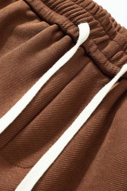 Y2K Retro Drawstring Waist Oversize Sweatshorts - Perfect for 90s Grunge and Summer Outfits