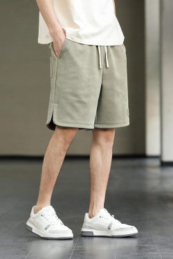 Y2K Retro Drawstring Waist Oversize Sweatshorts - Perfect for 90s Grunge and Summer Outfits