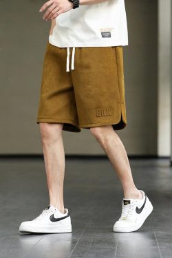 Y2K Retro Drawstring Waist Oversize Sweatshorts - Perfect for 90s Grunge and Summer Outfits