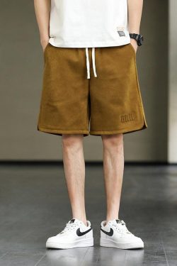 Y2K Retro Drawstring Waist Oversize Sweatshorts - Perfect for 90s Grunge and Summer Outfits