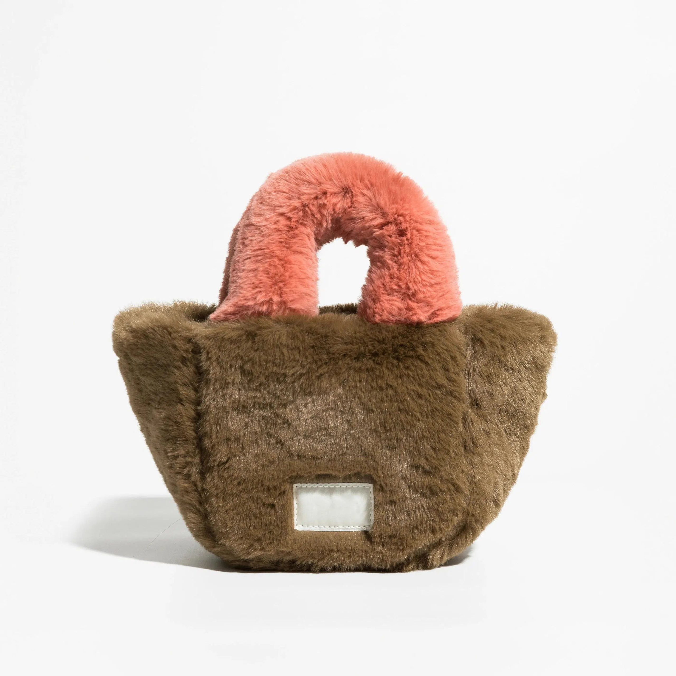 Y2K Retro Fluffy Faux Fur Basket Handbag - Perfect for 90s and Y2K Fashion Outfits Y2K Retro Fluffy Faux Fur Basket Handbag - Perfect for 90s and Y2K Fashion Outfits