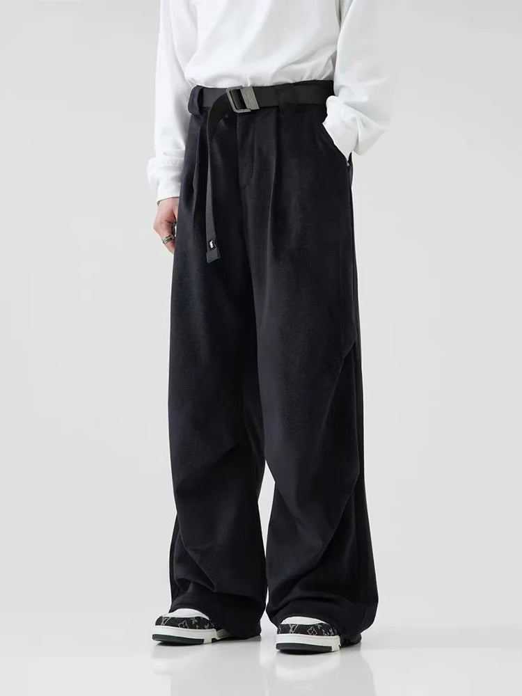 Y2K Retro Pleated Wide Leg Pants - Perfect for 90s and Grunge Outfits