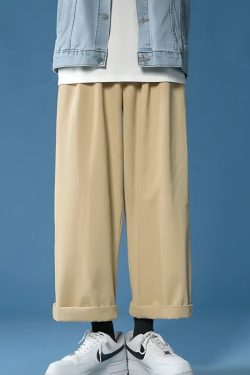 Y2K Retro Soft Boy Casual Straight Leg Pants - Perfect for 90s and Grunge Outfits