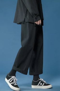 Y2K Retro Soft Boy Casual Straight Leg Pants - Perfect for 90s and Grunge Outfits