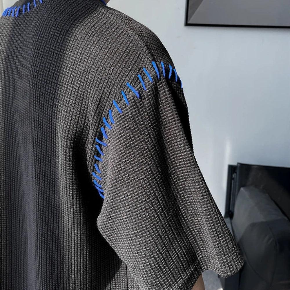 Y2K Retro Soft Boy Contrast Stitch Tee - Perfect for 90s and Grunge Outfits Y2K Retro Soft Boy Contrast Stitch Tee - Perfect for 90s and Grunge Outfits