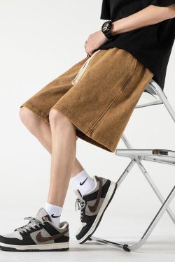 Y2K Retro Soft Boy Drawstring Waist Sweatshorts - Perfect for 90s and Grunge Outfits