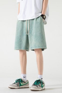 Y2K Retro Soft Boy Drawstring Waist Sweatshorts - Perfect for 90s and Grunge Outfits