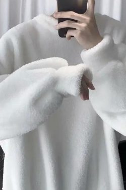 Y2K Retro Soft Boy Oversized Teddy Sweatshirt - Perfect for Grunge and 90s Fashion