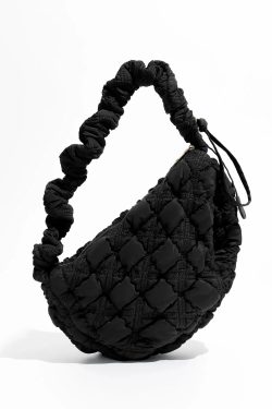 Y2K Retro Soft Girl Quilted Bubble Shoulder Bag - Perfect for 90s and Y2K Outfits