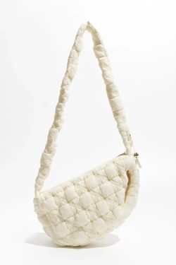 Y2K Retro Soft Girl Quilted Bubble Shoulder Bag - Perfect for 90s and Y2K Outfits
