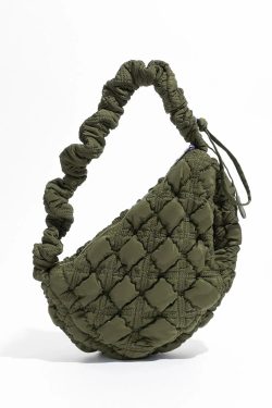 Y2K Retro Soft Girl Quilted Bubble Shoulder Bag - Perfect for 90s and Y2K Outfits
