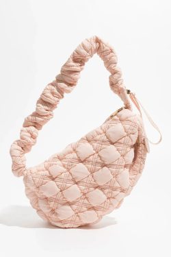 Y2K Retro Soft Girl Quilted Bubble Shoulder Bag - Perfect for 90s and Y2K Outfits