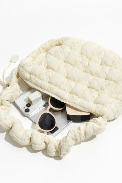 Y2K Retro Soft Girl Quilted Bubble Shoulder Bag - Perfect for 90s and Y2K Outfits