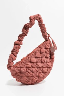 Y2K Retro Soft Girl Quilted Bubble Shoulder Bag - Perfect for 90s and Y2K Outfits