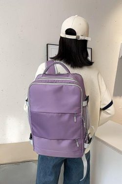 Y2K Retro Soft Girl Travel Backpack with Hidden Pockets - Perfect for 90s and Grunge Outfits