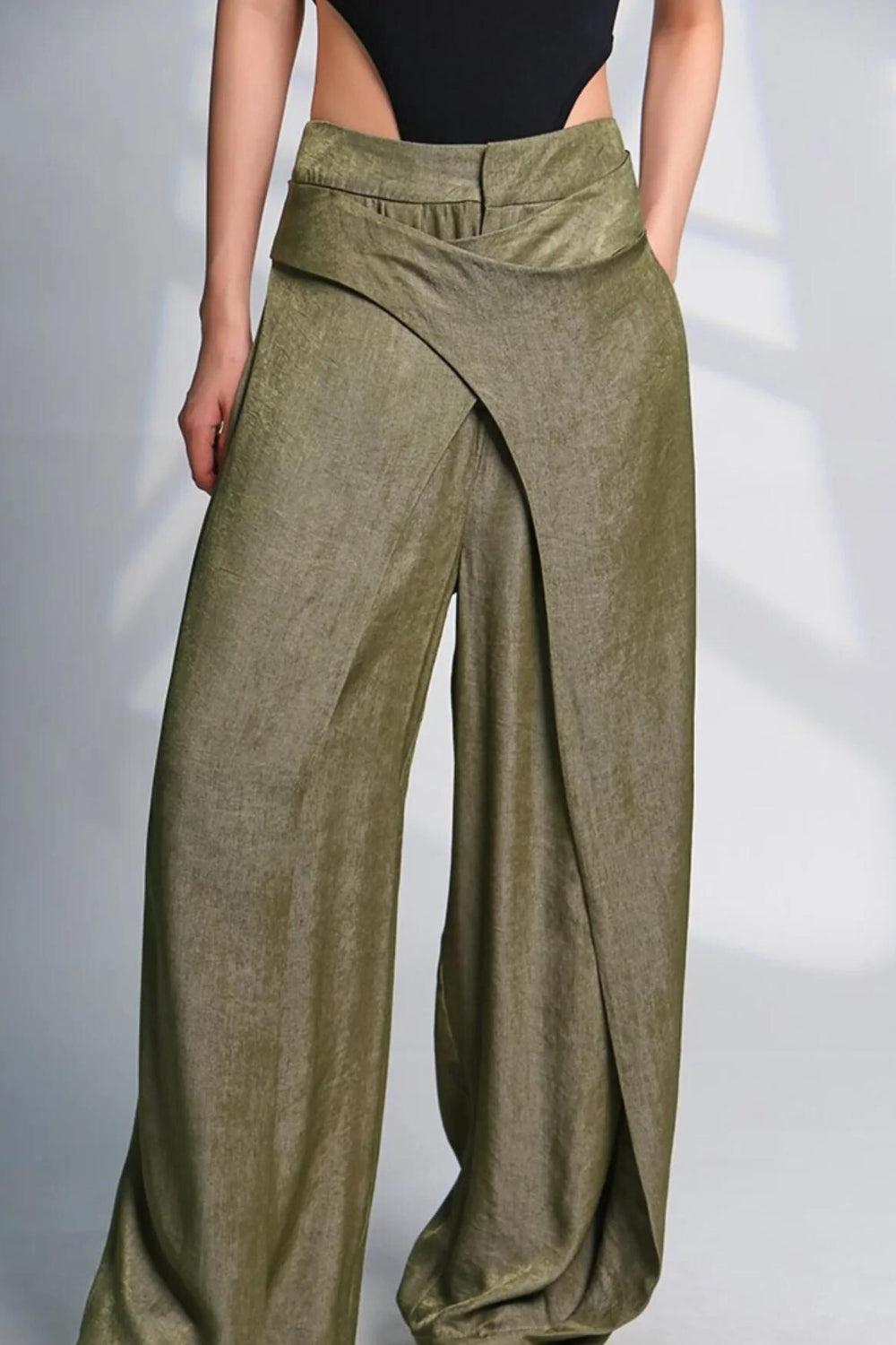 Y2K Retro Style Asymmetrical Wide Leg Pants - Perfect for 90s and Grunge Outfits Y2K Retro Style Asymmetrical Wide Leg Pants - Perfect for 90s and Grunge Outfits