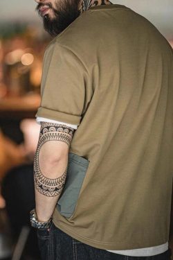 Y2K Retro Style Camping Pocket Tee - Perfect for 90s and Grunge Outfits