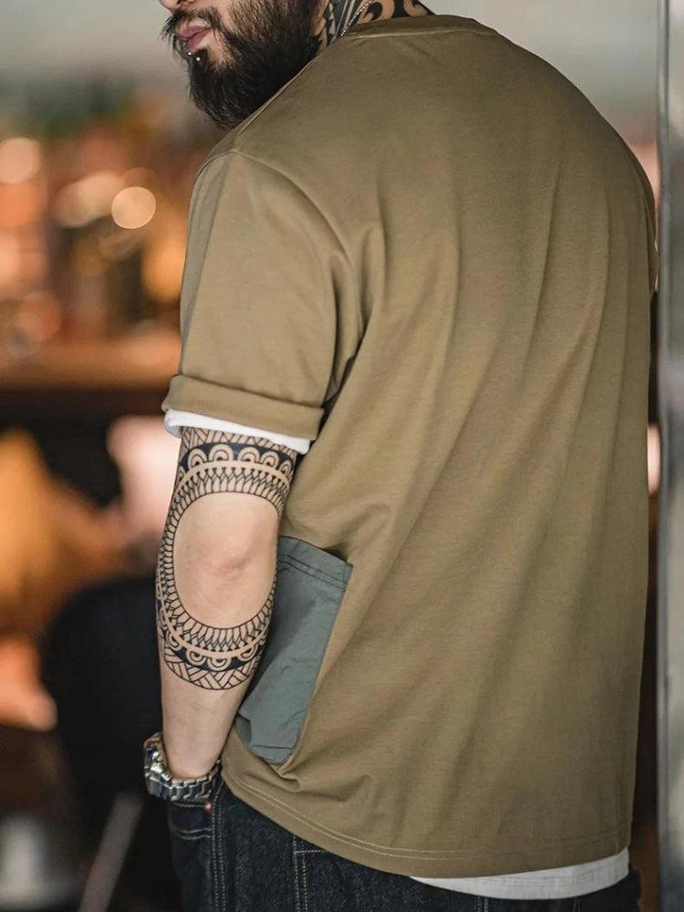 Y2K Retro Style Camping Pocket Tee - Perfect for 90s and Grunge Outfits