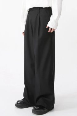 Y2K Retro Style Casualcore Wide Leg Pants - Perfect for 90s and Grunge Outfits