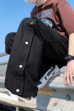 Y2K Retro Style Elastic Waist Wide Leg Cargo Pants - Perfect for 90s and Grunge Outfits