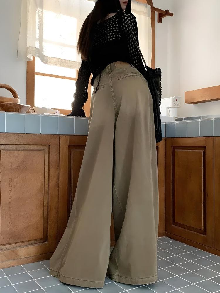 Y2K Retro Style Extreme Wide Leg Pants - Perfect for 90s and Grunge Outfits Y2K Retro Style Extreme Wide Leg Pants - Perfect for 90s and Grunge Outfits