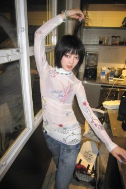 Y2K Retro Style Kid's Art Mesh Top - Perfect for 90s and Y2K Summer Outfits