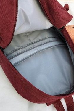 Y2K Retro Teddy Bear Corduroy Backpack - Perfect for 90s and Y2K Fashion Outfits