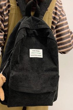 Y2K Retro Teddy Bear Corduroy Backpack - Perfect for 90s and Y2K Fashion Outfits