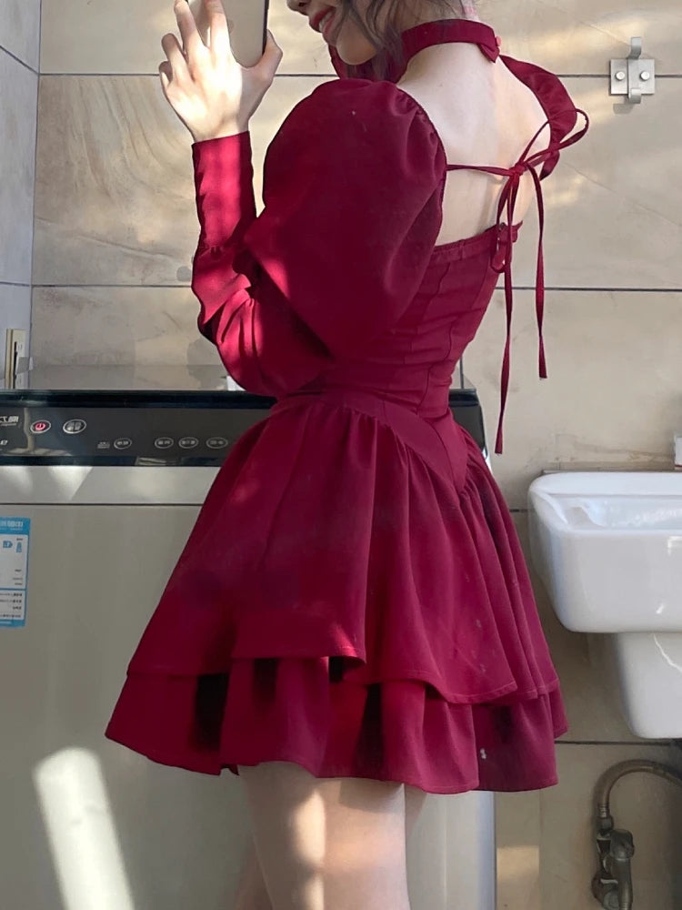 Y2K Ruffled Layered Corset Mini Dress - Perfect Retro Style for Summer Outfits Y2K Ruffled Layered Corset Mini Dress - Perfect Retro Style for Summer Outfits