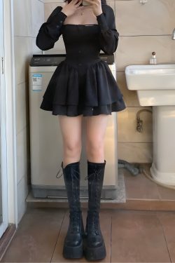 Y2K Ruffled Layered Corset Mini Dress - Perfect Retro Style for Summer Outfits