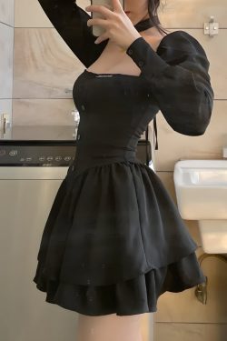 Y2K Ruffled Layered Corset Mini Dress - Perfect Retro Style for Summer Outfits