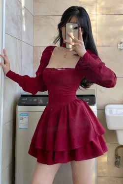 Y2K Ruffled Layered Corset Mini Dress - Perfect Retro Style for Summer Outfits