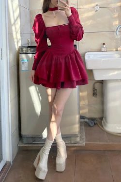 Y2K Ruffled Layered Corset Mini Dress - Perfect Retro Style for Summer Outfits