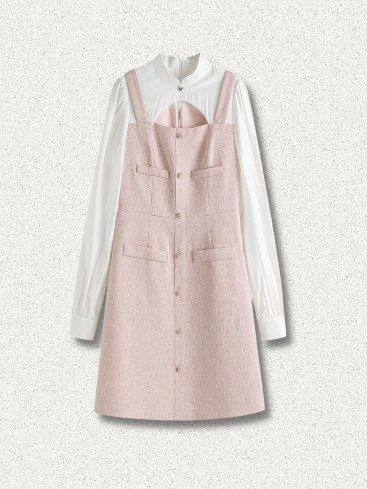 Y2K Soft Girl Mini Dress with Shirt Sleeves - Retro Style Douyin Dress Y2K Soft Girl Mini Dress with Shirt Sleeves - Retro Style Douyin Dress