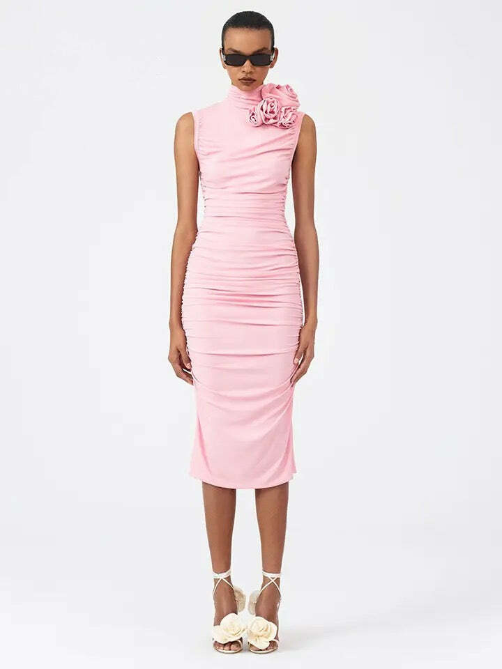 Abigail Flower Midi Dress - Y2K Summer, 90S Fashion, Grunge, Retro, Pastel Goth, Y2 Abigail Flower Midi Dress - Y2K Summer, 90S Fashion, Grunge, Retro, Pastel Goth, Y2