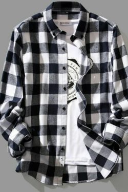 Adalynn Long Sleeve Plaid - Y2K Grunge 90S Fashion, Retro Summer Outfit, Pastel Goth Style