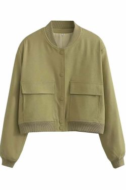 Adanna Bomber Jacket - Y2K Summer Grunge, 90S Retro, Pastel Goth, Y2K Club & Party