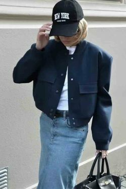 Adanna Bomber Jacket - Y2K Summer Grunge, 90S Retro, Pastel Goth, Y2K Club & Party