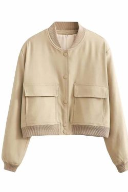 Adanna Bomber Jacket - Y2K Summer Grunge, 90S Retro, Pastel Goth, Y2K Club & Party