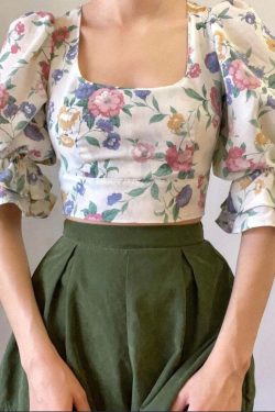 Aisha Crop Top - Y2K Summer Grunge, 90S Retro, Pastel Goth, Y2K Party & Club Outfits