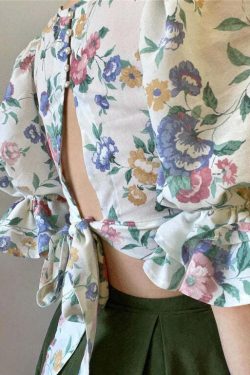 Aisha Crop Top - Y2K Summer Grunge, 90S Retro, Pastel Goth, Y2K Party & Club Outfits