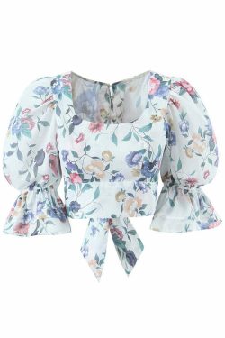 Aisha Crop Top - Y2K Summer Grunge, 90S Retro, Pastel Goth, Y2K Party & Club Outfits