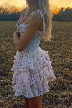 Alba Tie Bow Mini Dress - Y2K Summer, 90S Grunge, Retro Style, Y2K Party & Club Outfits