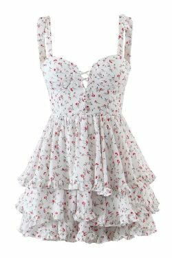 Alba Tie Bow Mini Dress - Y2K Summer, 90S Grunge, Retro Style, Y2K Party & Club Outfits