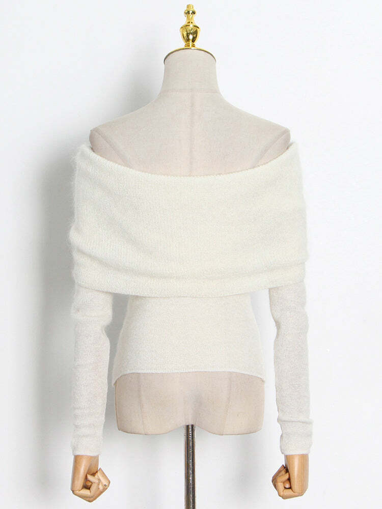 Alberta Knitted Blouse - Y2K Summer Grunge Top, 90S Fashion, Retro Style, Pastel Goth Outfits