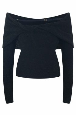 Alberta Knitted Blouse - Y2K Summer Grunge Top, 90S Fashion, Retro Style, Pastel Goth Outfits